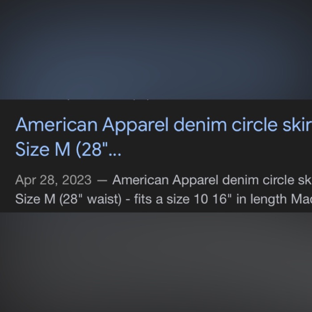 American Apparel circl skirt denim size medium - Picture 7 of 8